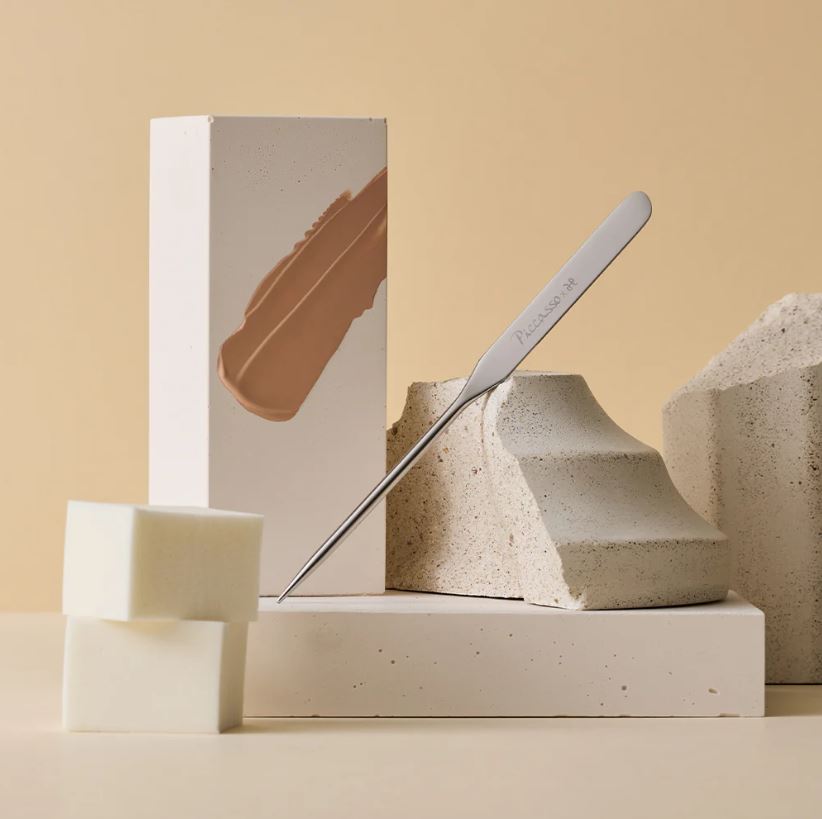 MAKEUP SPATULA SPECIAL SET [+ LATEX SQUARE SPONGE 2PC]