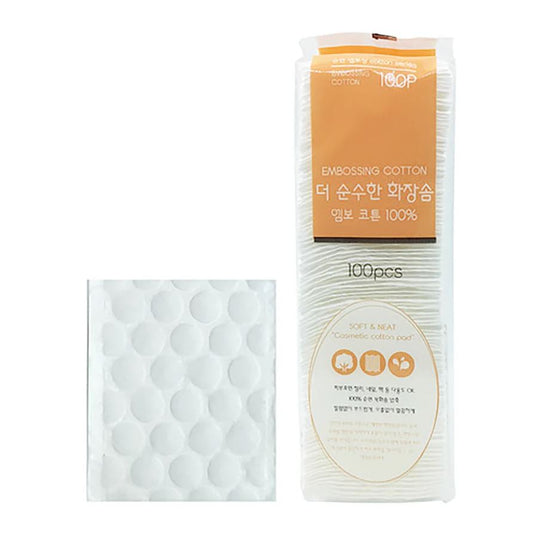 THE PURE EMBOSSED COTTON 100% PADS [100 Pads]