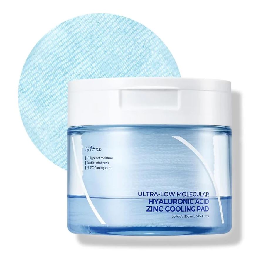 ULTRA-LOW MOLECULAR HYALURONIC ACID ZINC COOLING PAD [60pcs]