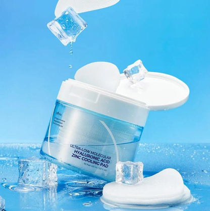 ULTRA-LOW MOLECULAR HYALURONIC ACID ZINC COOLING PAD [60pcs]